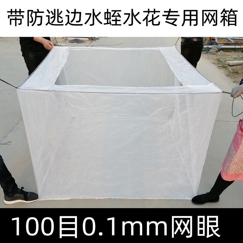 养鱼蚯蚓专用加厚100目带防逃水蛭水花鱼苗黄鳝锦鲤孵化育苗网箱