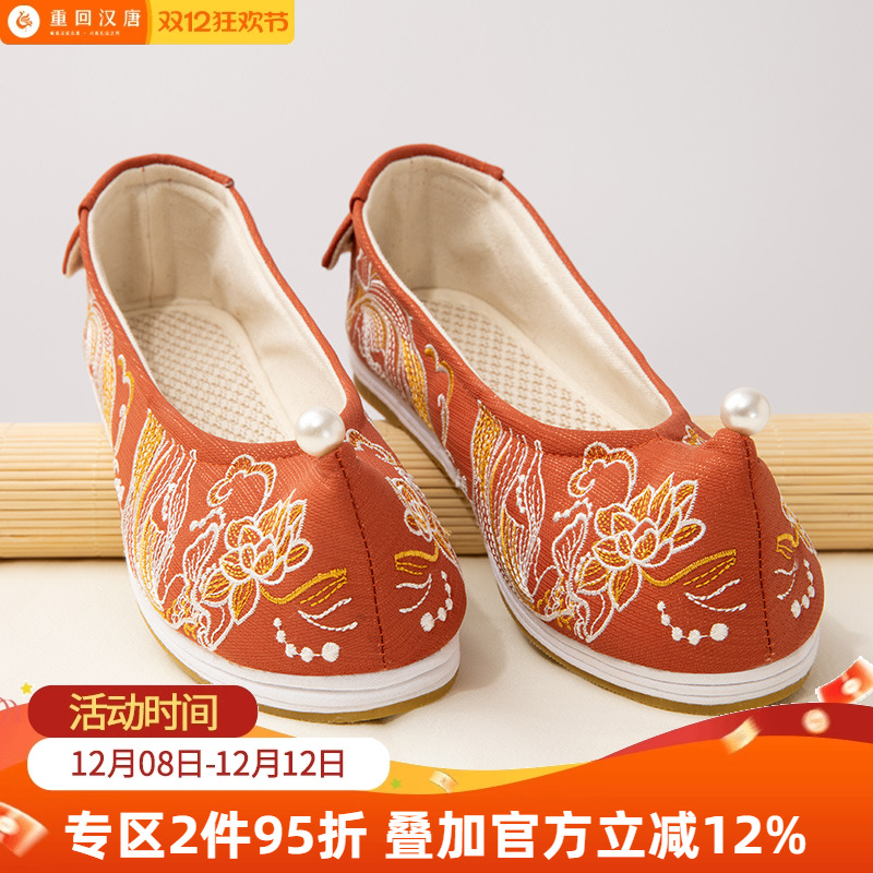 女鞋千层底翘头古风百搭薄款汉服