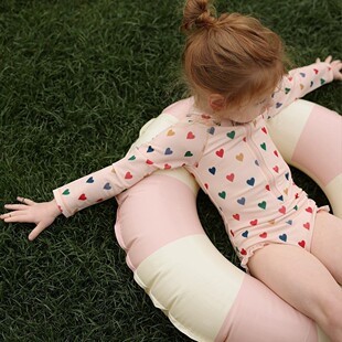 过年末亏本福利现货女童连体游泳衣长袖 年末大促 沙滩温泉儿童泳装