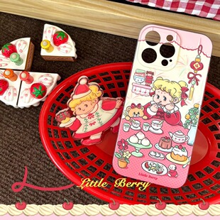 Little Berry新年满桌的美食双层精孔可拆卸按键原创插画手机壳