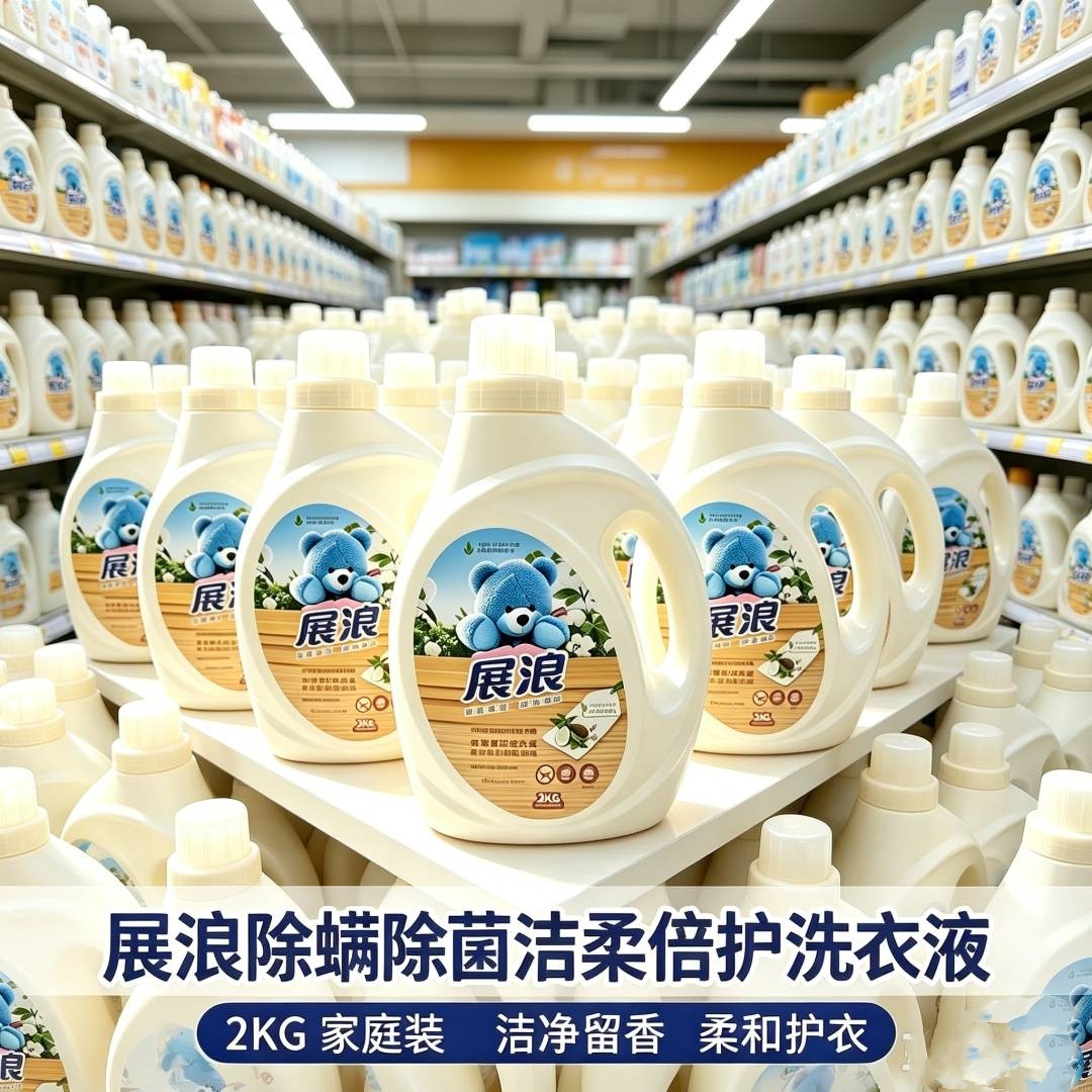 展浪洁柔倍护洗衣液2kg 6瓶