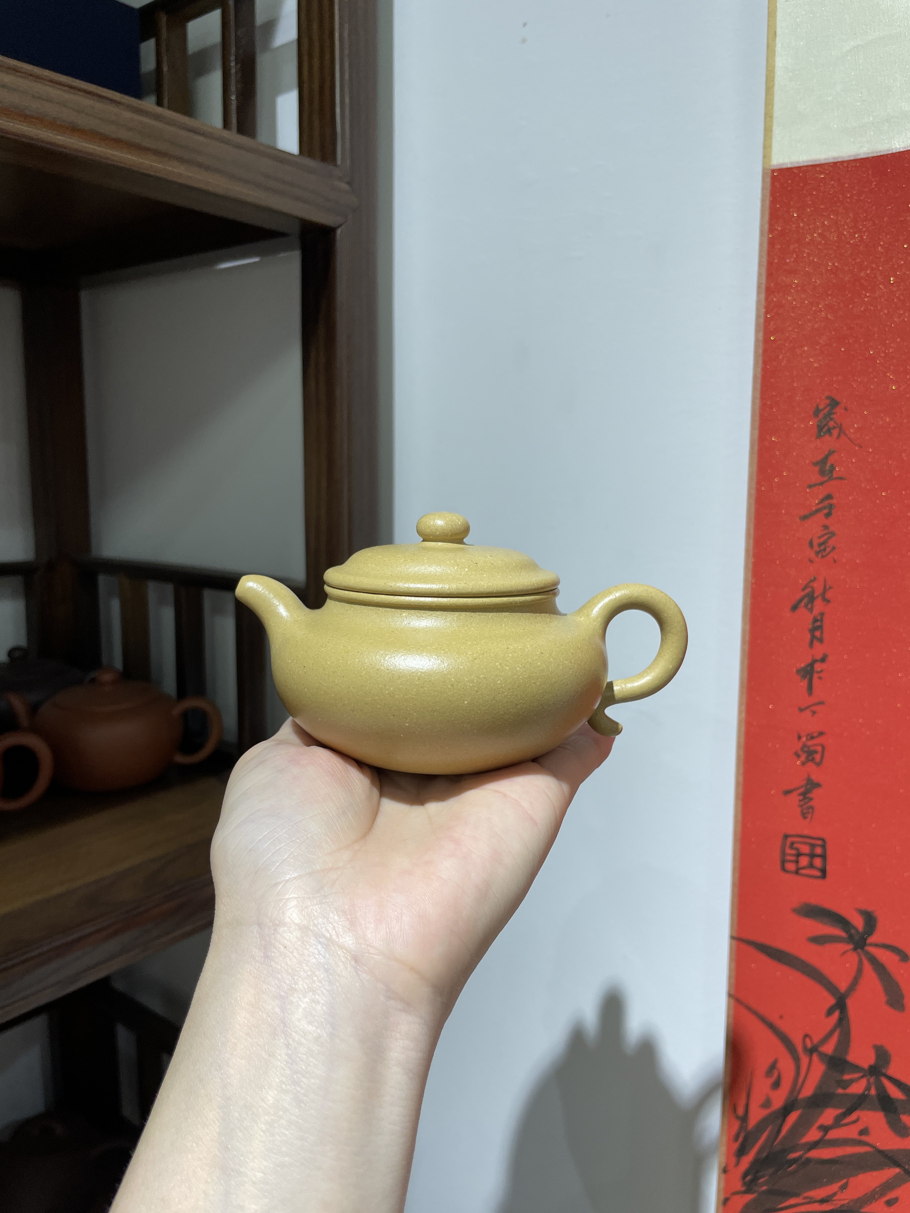 宜兴紫砂壶 惠孟臣传人手工仿古壶 本绿泥190cc球孔工夫泡茶器具