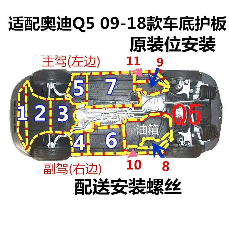 原装车底护板奥迪专车专用