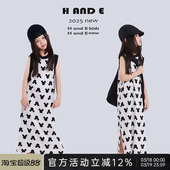 原创童装 2026夏季 可爱无袖 灰色米奇长裙女童母女亲子装 AND