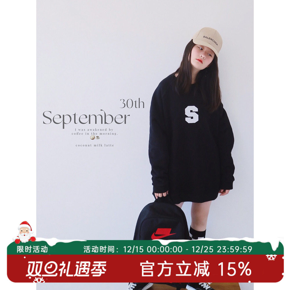 秋冬新款日系绣花长袖卫衣