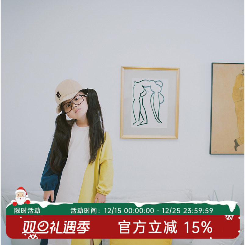 卫衣hande长款宽松拼接加厚