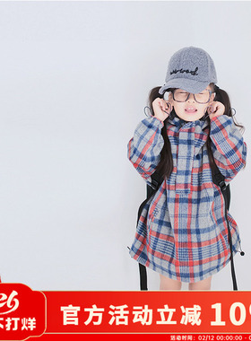 一件过冬蓝灰色织毛呢加厚外套