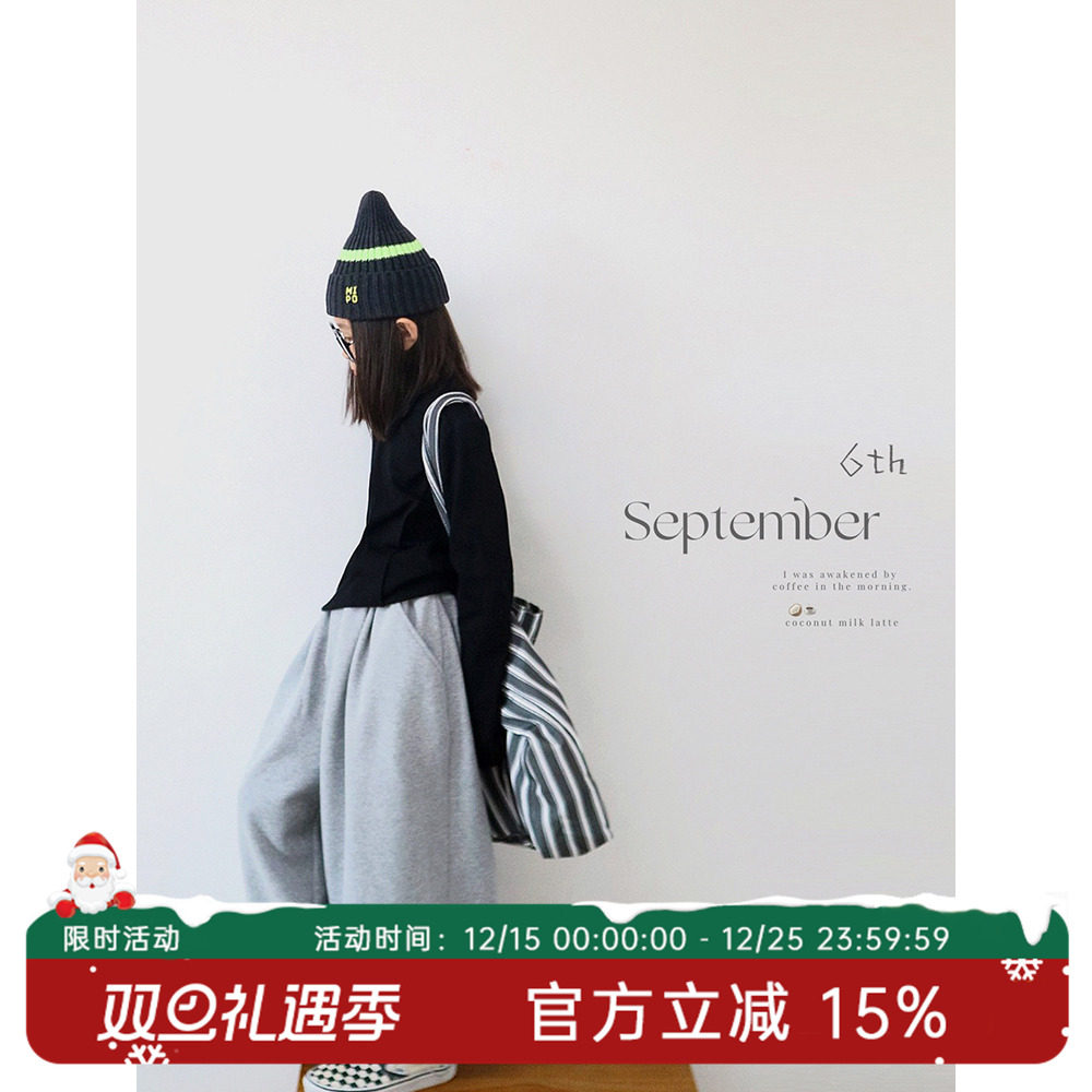 HANDE休闲裤子中性母女加厚