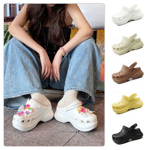 206302 女鞋 CROCS卡骆驰复古Clog小鲸鱼BAE厚底凉鞋 增高洞洞鞋