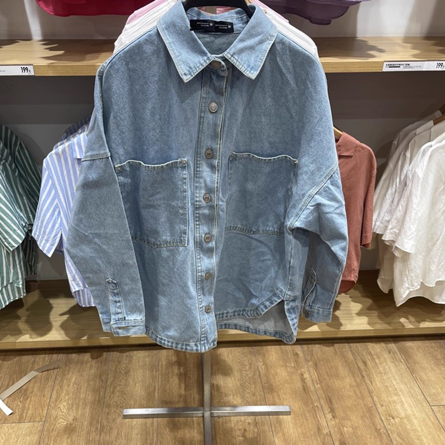 ZARLuvip查罗加大码牛仔衬衫外套