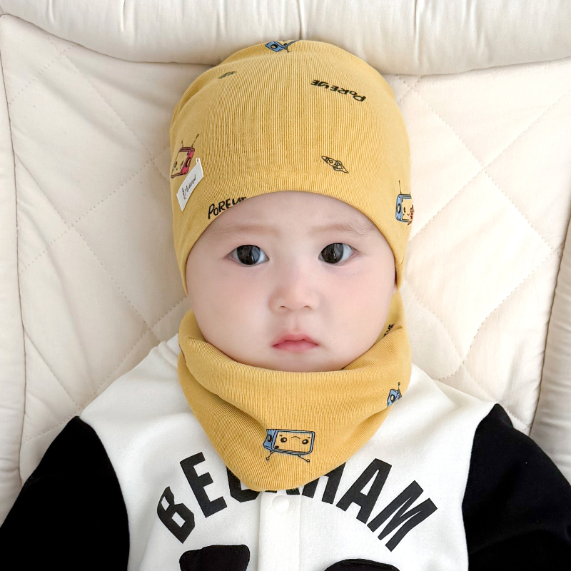 儿童男女童秋冬新款双层帽子百搭