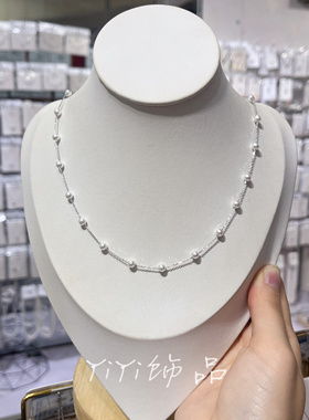 闪亮银饰925纯银满天星珍珠项链女轻奢小众锁骨链高级感颈链配饰