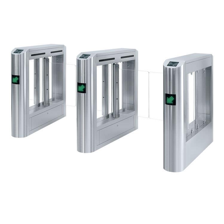 小区学校摆闸智能门禁速通门人行通道闸机翼门人脸识别测温仪