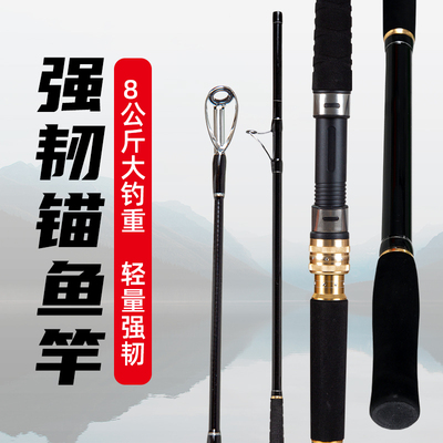 结实耐用插接锚鱼竿金戈黑鹰