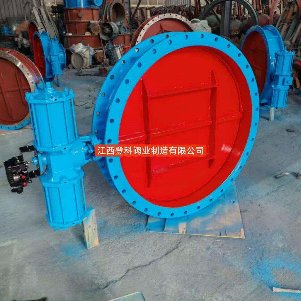 D641W-1C DN1000双作用气动蝶阀 气动通风蝶阀 耐磨尘气蝶阀 24V