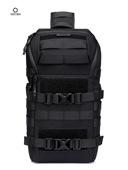 斜挎包跨境多功能男士 ozuko新款 战术男士 包包户外防水潮牌胸包男