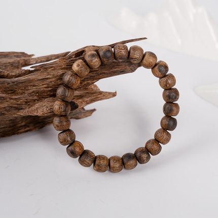 【灯笼聚香】天然奇楠沉香9mm灯笼珠单圈 99沉水7g+ 精工老料手串