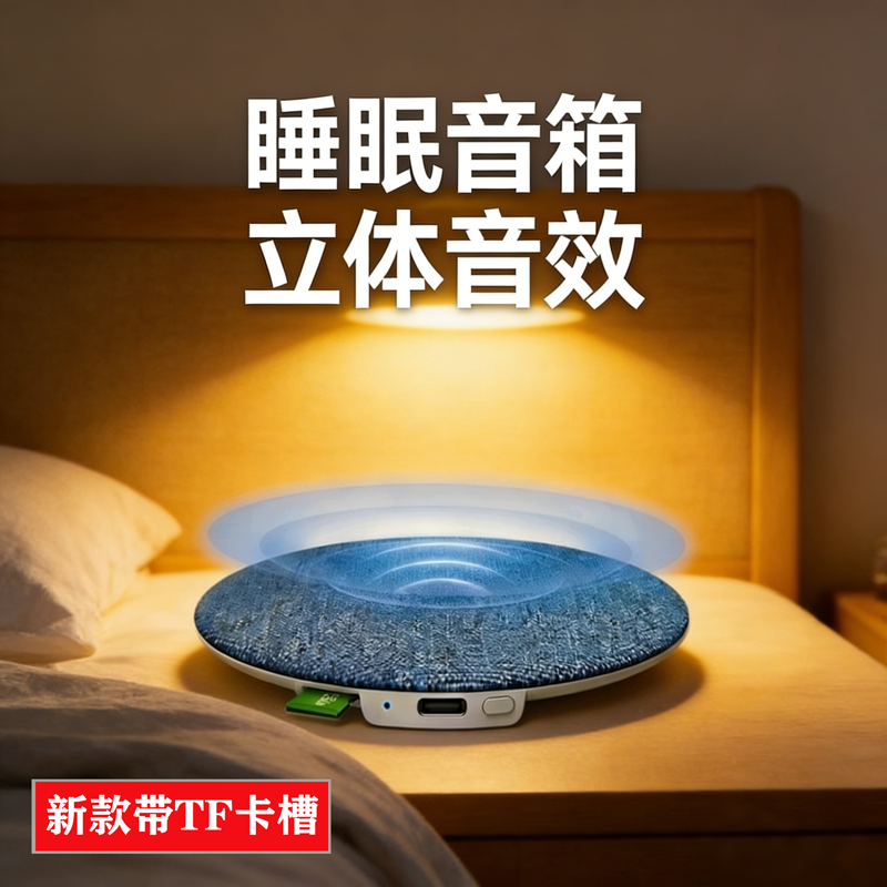 高音质枕下音响枕边蓝牙音箱TF助眠神器睡眠音箱枕上骨传导音碟,影音电器,无线/蓝牙音箱,淘宝优惠券,粉丝福利购,淘宝优惠卷