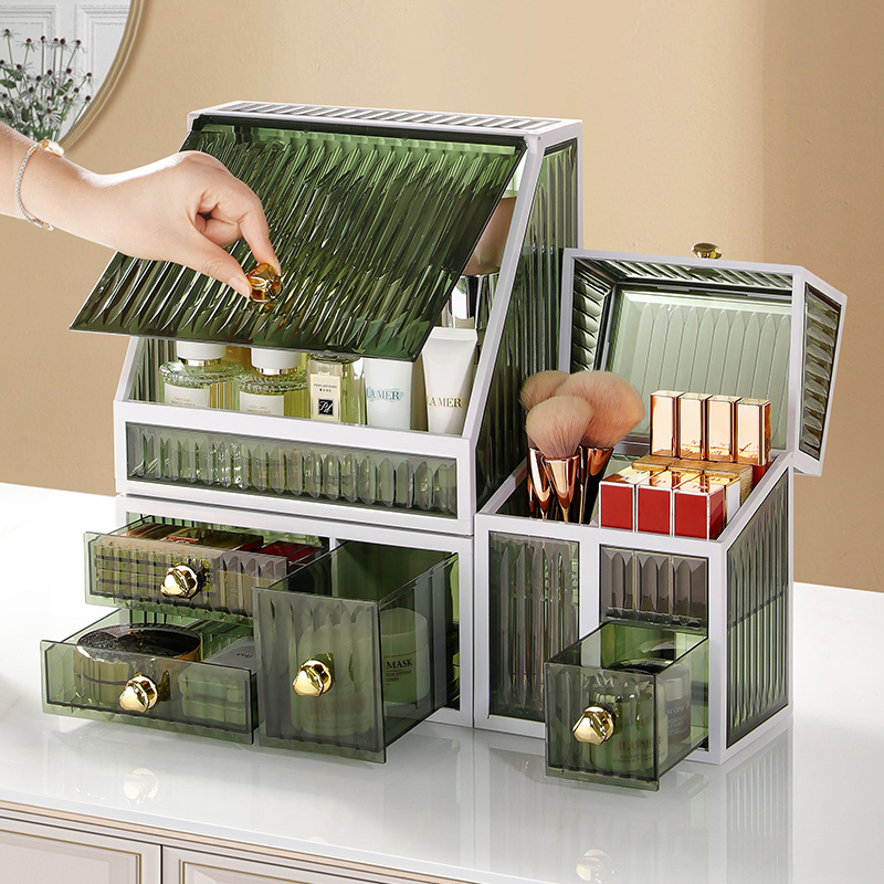 轻奢高颜值防尘防水化妆品收纳盒