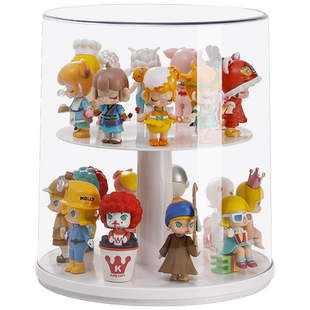 盲盒收纳展示架透明亚克力手办展示柜防尘娃娃摆件玩具模型收纳盒