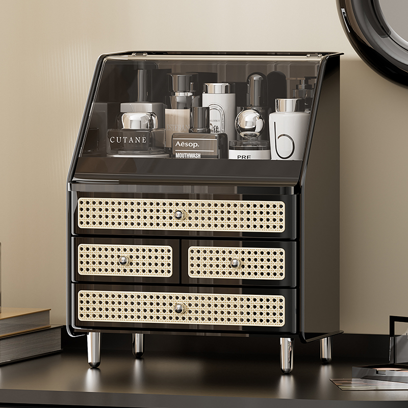 大容量防尘桌面化妆品高级感轻奢