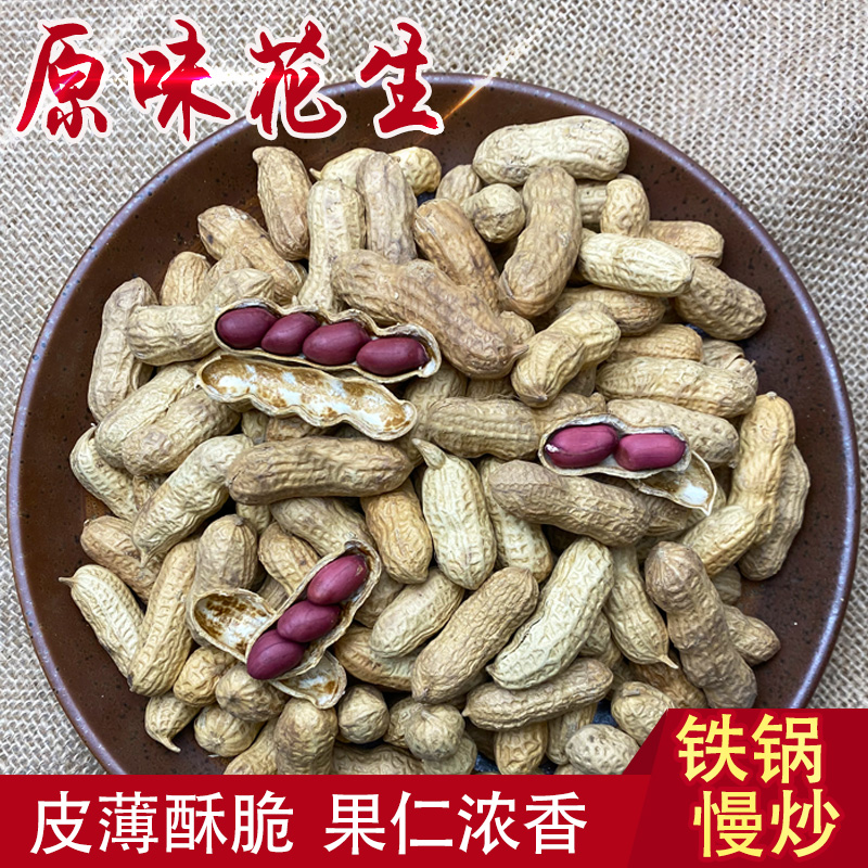 原味带壳红皮花生炒花生农家现炒
