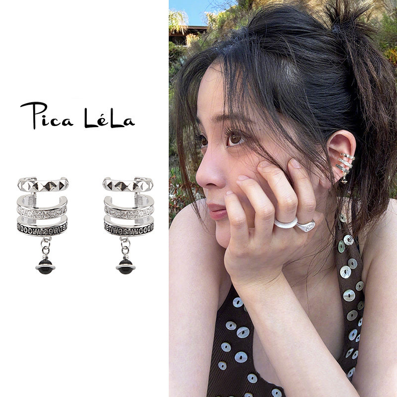 字母耳夹无耳洞耳环女新款轻奢高级感小众耳骨夹气质独特精致耳饰