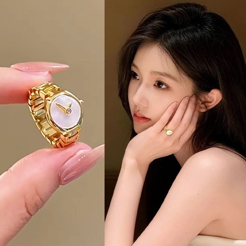 金色手表戒指女2026新款爆款小众独特设计指环高级感轻奢气质尾戒