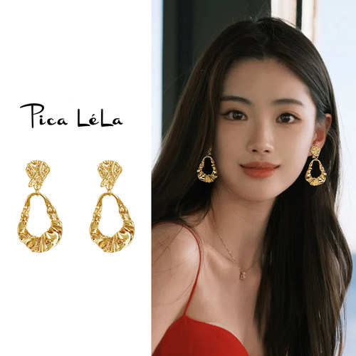轻奢高级感欧美金属纯银耳环女