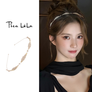 气质叶子发箍女韩系时尚 公主头日常百搭发饰 精致高级头箍2026新款