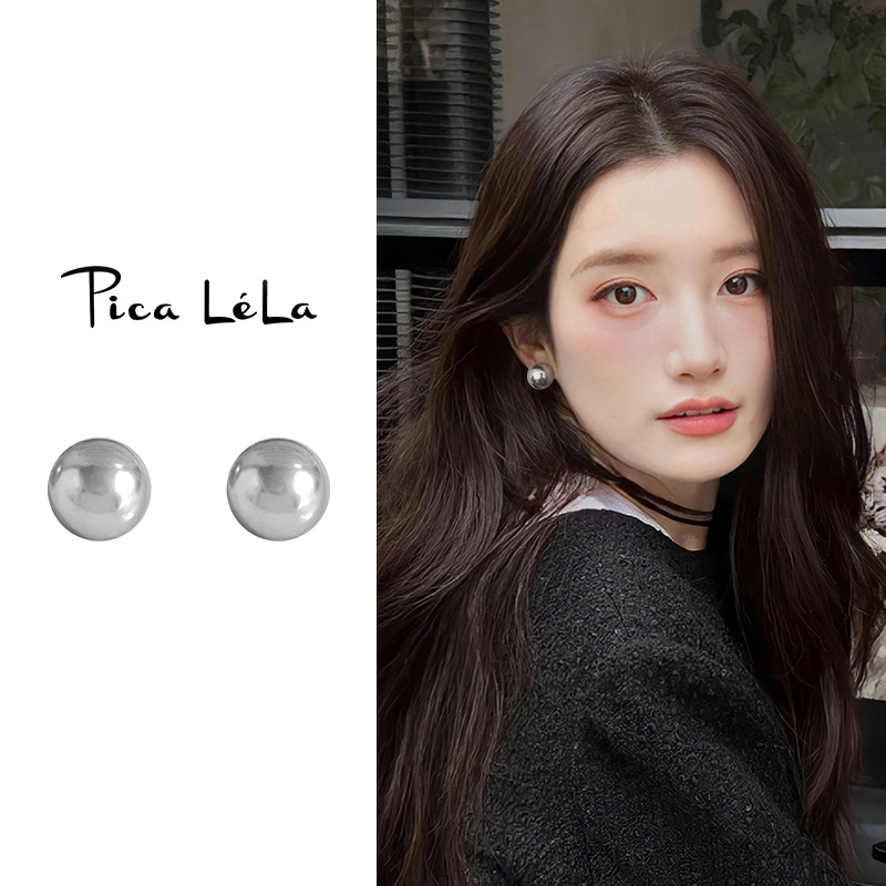 灰色珍珠款蚊香盘耳夹女