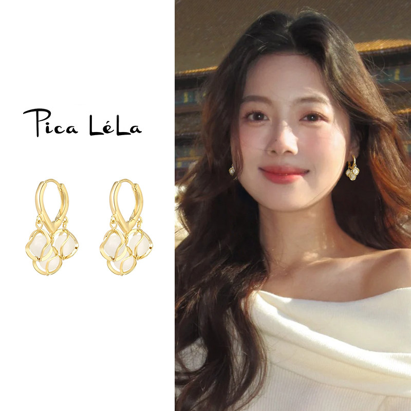 气质铃兰花耳环女轻奢高级感大气百搭耳钉2025年新款独特耳坠耳饰,饰品/流行首饰/时尚饰品新,耳环,淘宝优惠券,粉丝福利购,淘宝优惠卷