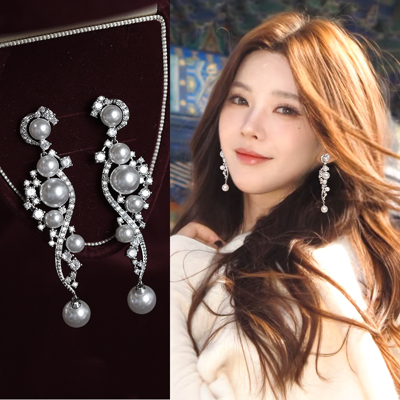 法式珍珠款耳环高级感