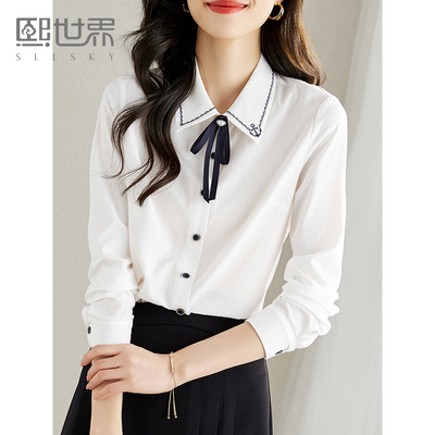 sllsky/熙世界刺绣洋气长袖衬衫
