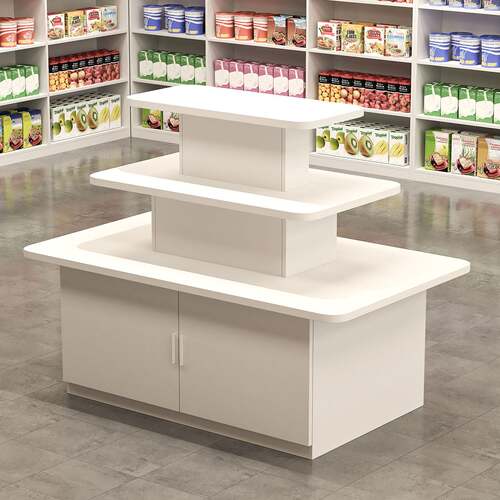 超市中岛柜产品展示柜母婴饰品货架家电文具展示架零食促销展示台