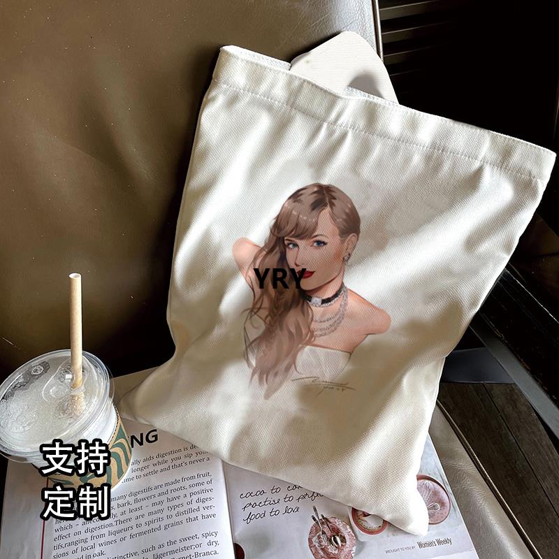 Taylor Swift霉霉Folklore专辑周边帆布袋泰勒斯威夫特手提包定制