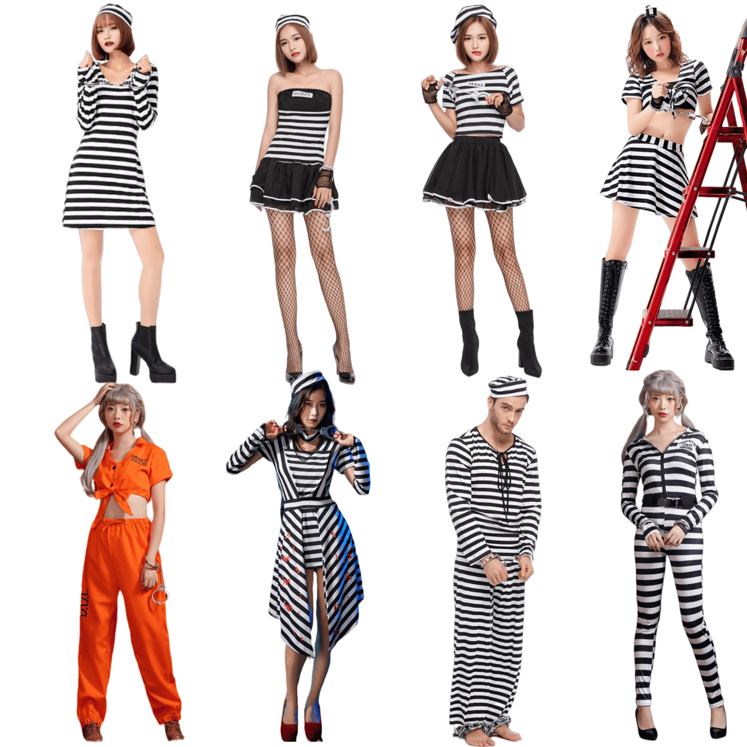 成人舞会化妆舞会舞台夜店服装 情侣小游戏cos囚犯囚服性感女短裙