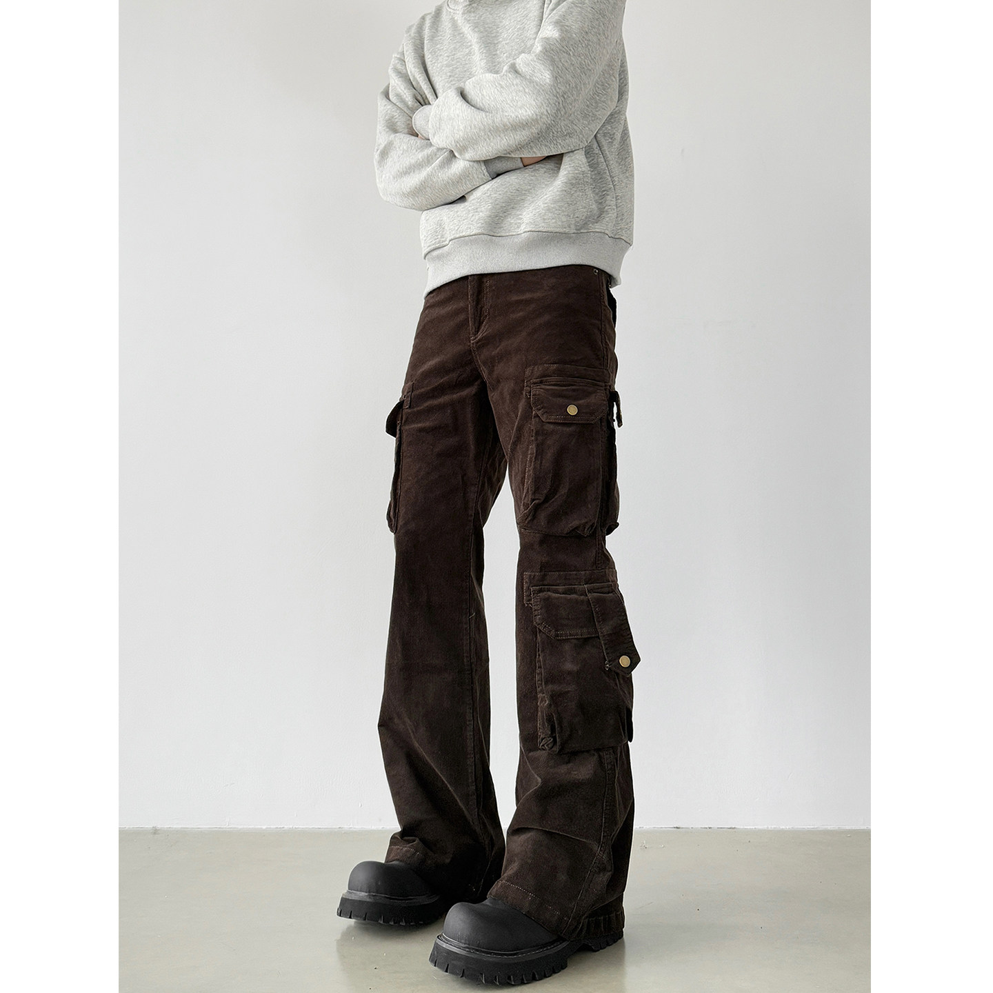 【灯芯绒重工炮弹cargo】美式多口袋cleanfit宽松休闲工装裤男款,男装,休闲裤,淘宝优惠券,粉丝福利购,淘宝优惠卷