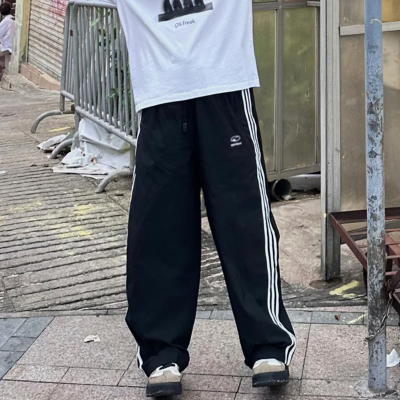 “三条杠”直筒速干裤男夏季美式