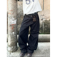 all cleanfit复古宽松垂感拖地裤 black弯刀廓形阔腿牛仔裤 男美式