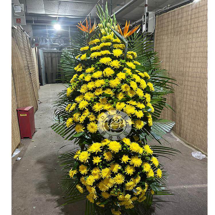 追悼会菊花花篮1.8米超大祭奠花篮刚去世下葬灵堂北京鲜花速递