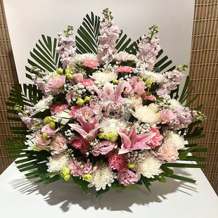 65cm白菊扫墓花束祭奠祭扫白事上坟下葬悼念灵堂北京同城鲜花速递