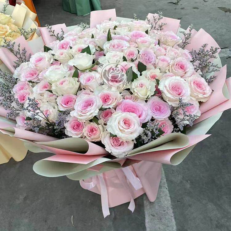 教师节粉玫瑰花束送长辈