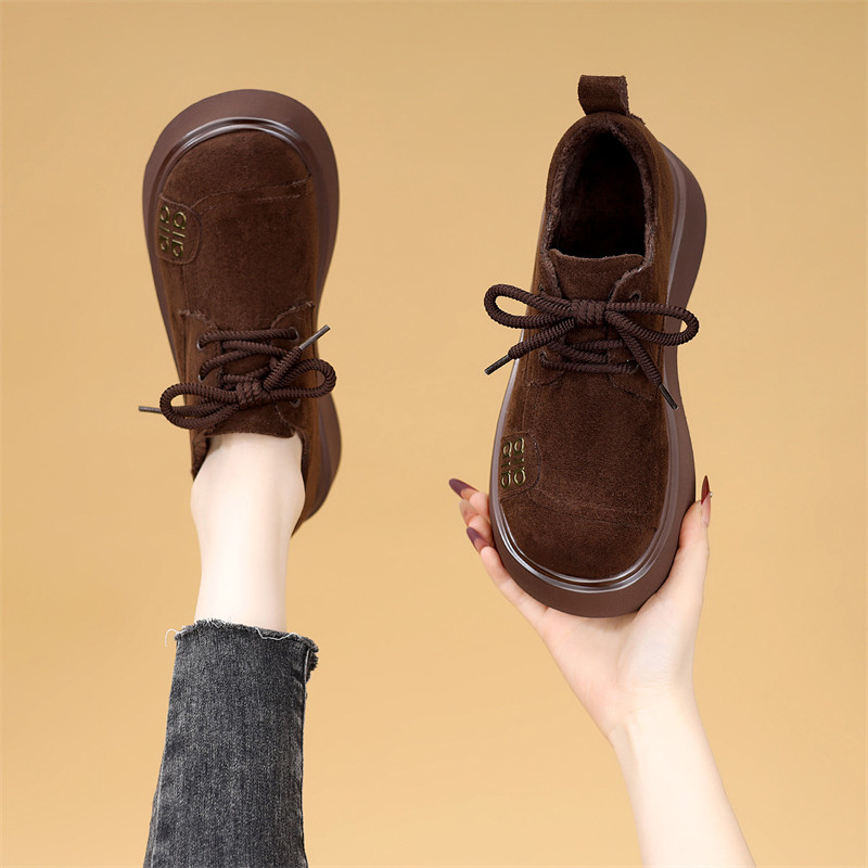 复古保暖二棉鞋女2026冬季松糕加绒厚底低帮系带百搭乐福鞋勃肯鞋,女鞋,勃肯鞋/软木鞋,淘宝优惠券,粉丝福利购,淘宝优惠卷