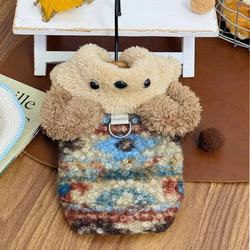 狗狗衣服冬装加厚保暖连帽毛绒卫衣比熊泰迪猫咪小型犬宠物服饰