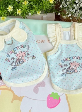 狗狗衣服春夏季薄款小熊印花背心猫咪比熊泰迪中小型幼犬宠物服装