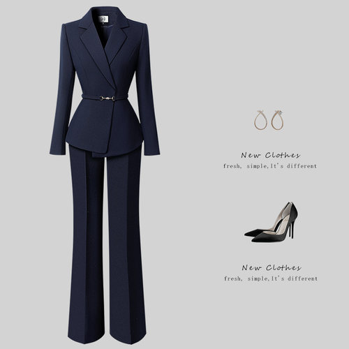 设计感职业西装套装女春秋气质修身收腰酒店工作服售楼部物业工装