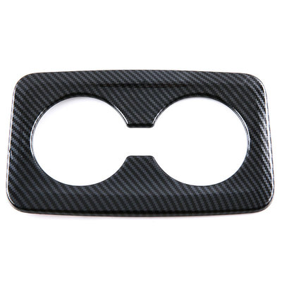 适用于23-25款宝马X1/iX1后排扶手箱水杯装饰框内饰改装碳纤纹