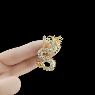 龙形胸针中国风时尚西装西服领针生肖龙别针胸花衣饰饰品高级轻奢