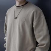 24AW Gnomes lab 防风摇粒绒细腻亲肤纯色圆领印花卫衣